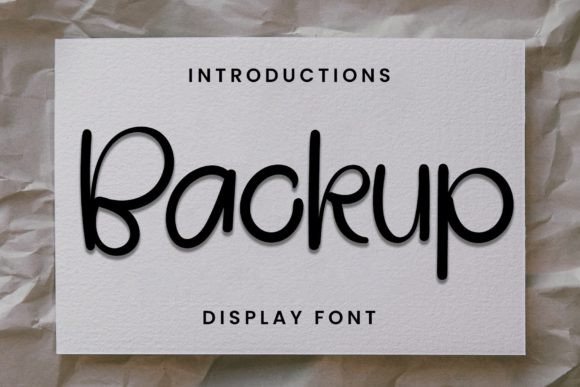 Backup: The Handwritten Font That Elevates Small Business Brands