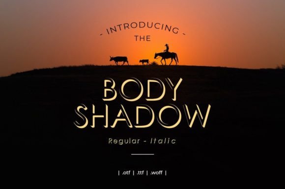 Bodyshadow: A Bold Display Font for Modern Branding