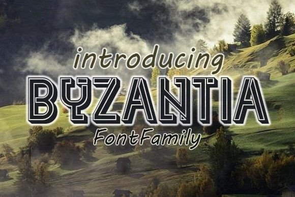 Byzantia: A Superb 3D Display Font for Web Design