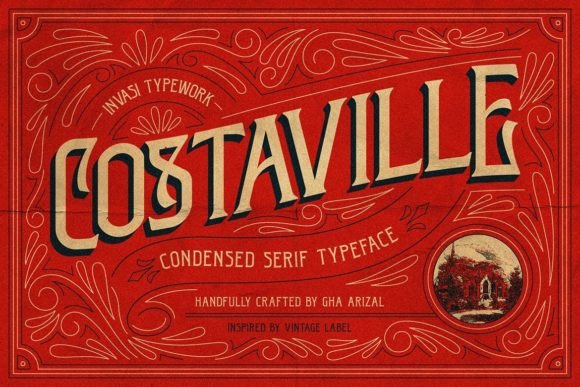 Costaville: A Vintage Display Font for Editorial Design