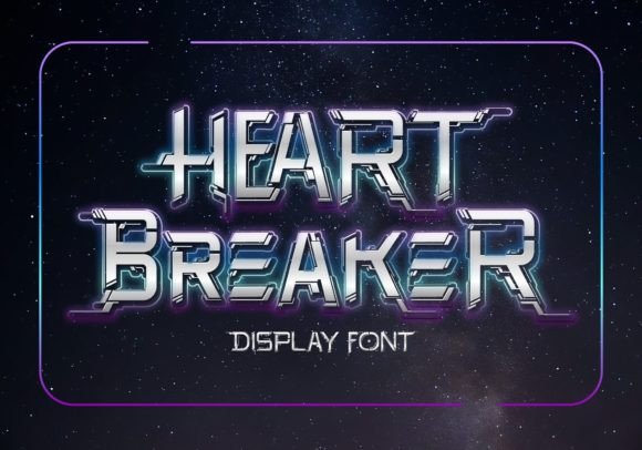 Heart Breaker: A Sci-Fi Display Font for Bold Branding