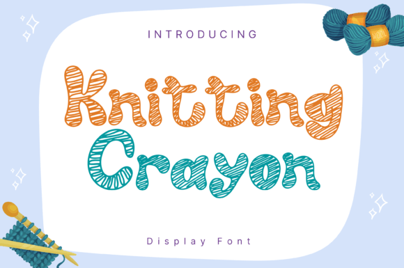 Knitting Crayon Font