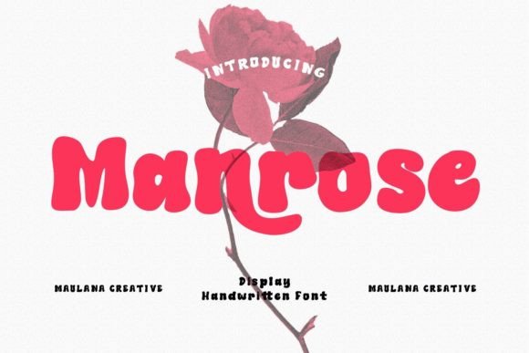 Manrose: A Retro Handwritten Display Font for Makers