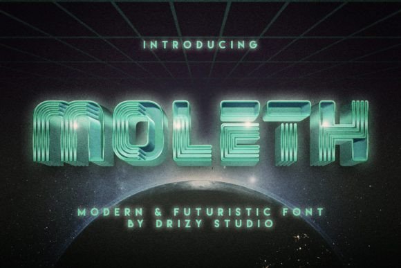 Moleth: The Futuristic Display Font for Modern Makers