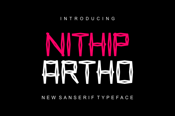 Nithip Artho Font for Creative Design