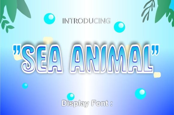 Sea Animal: A Quirky Display Font for Editorial Design