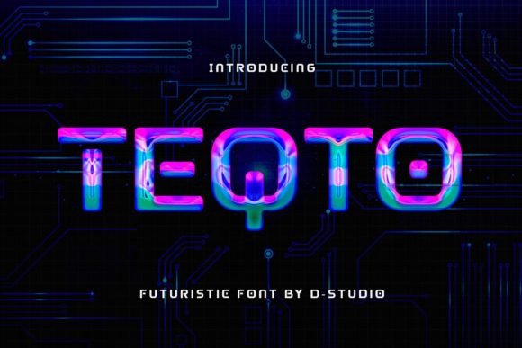 Teqto: A Rounded Futuristic Typeface for Modern Editorial Design