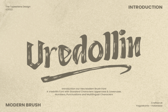 Vredollin: A Modern Brush Font for Small Business Branding